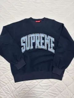 Supreme アーチロゴ クルーネック スウェット ネイビーのサムネイル