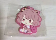 カラフルピーチ ぺたっと ねじまき ラバーキーホルダー のあ