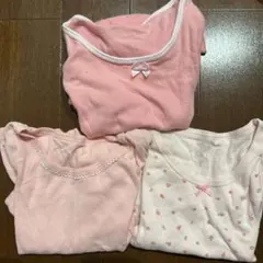 新品未使用有　女の子 長袖肌着 3枚セット　95cm100cm