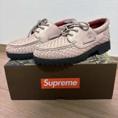 値下げ　希少　極美品　激レア　supreme×timberland 3eye Timberland × Supreme Woven 3 Eye Lug Shoe 