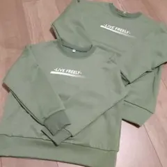 グリーン トレーナー 120 140 2枚セット