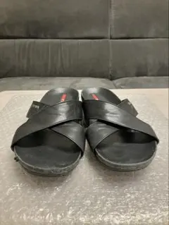 PRADA レザーサンダル ブラックのサムネイル