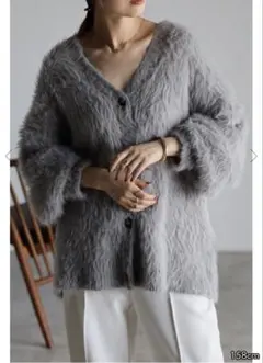 新品未使用ボンジュールサガンbonjour saganシャギーニットカーディガン