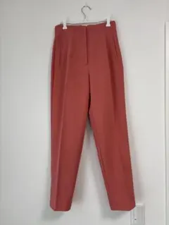 【ザラ ZARA】ハイウエスト タック入り センタープレスパンツS スラックス