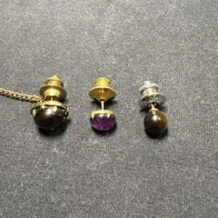 天然石　ネクタイピン（タイタック）3種セット