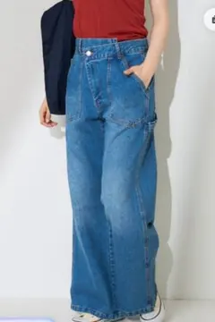 FREAK'S STOREクロスディテールペインターワイドパンツのサムネイル