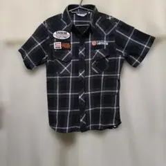 76 Lubricants 半袖チェックシャツ