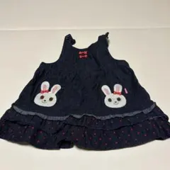 ミキハウス　刺繍デニムワンピース