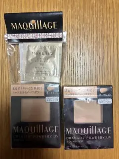 【レフィル2点＋試供品】マキアージュ ドラマティックパウダリーUV オークル10