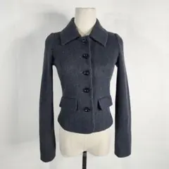 M-PREMIER 羊毛短款外套 夾克 炭灰色