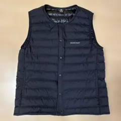 新品☆モンベル☆ スペリオダウン ラウンドネックベスト 黒 M 送料込み