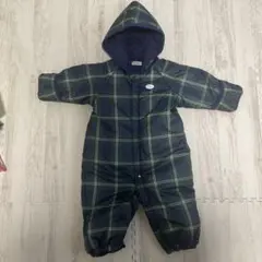 ミキハウス 防寒ツーウェイオール 60-80cm グリーンチェック