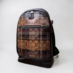 coach ボディバッグ シグネチャー PVC レザー シグネチャー ブラウン