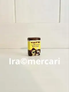 コーヒー豆のレトロパッケージ　フェーブ　フェーヴ　フランス製　ミニチュア　陶器