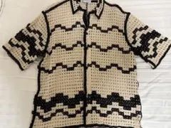 ZARA クロシェ編みニットシャツ　XLサイズ