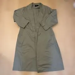 オリーブグリーン ベルト付きロングコート