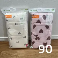 90ユニクロ フリースレギンス10分丈 2点セット 女の子