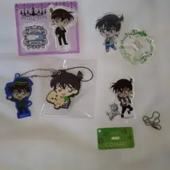 名探偵コナン　アクリルキーホルダースタンド　コナン新一5点セット