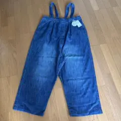 新品　Samansa Mos2 デニム/ツイルサスペンダー付きパンツ