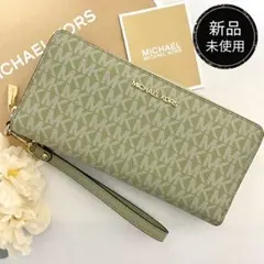 新品　正規品☆MICHAEL KORS 長財布　グリーン　シグネチャー 長財布