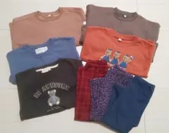 美品／ 裏起毛トップス【長袖】+裏起毛パンツ／合計８点set