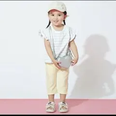 【新品】プティマイン　スマイルシリーズ　カプリパンツ　100 イエロー