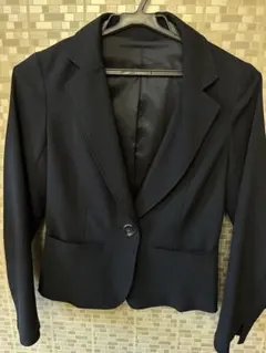 ネイビー　黒　スーツ　ジャケット　レディース