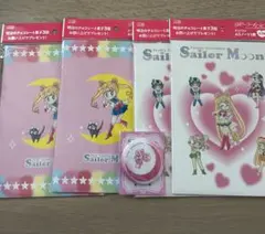 【新品、未開封】美少女戦士セーラームーン ノート 2種類 4冊　缶ミラー 明治