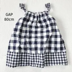 ギャップ　GAP ノースリーブワンピース　80cm ギンガムチェック