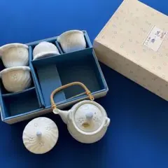 百仙作 茶器 和紙絞り地紋 急須湯呑み5セット - メルカリ