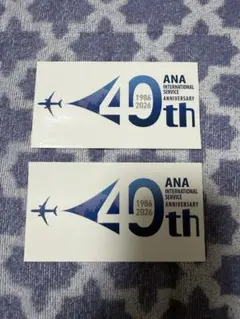ANA 全日空国際線就航40周年記念40th Anniversary ステッカー - メルカリ