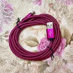 Type-C 充電ケーブル ピンク 1m Type-A タイプC