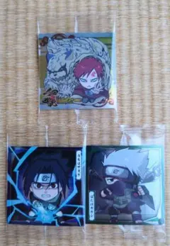 ナルトウエハース尾獣　我愛羅　サスケ　カカシ　にふぉるめーしょんナルト　シール