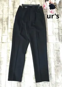 ur's ユアーズ　ブラック センタープレスパンツ　M