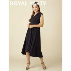 ROYAL PARTY イレギュラーヘムワンピース ネイビー