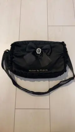Maison de FLEUR ブラックトートバッグ