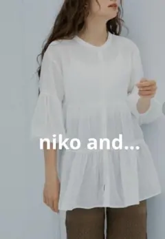 niko and… ニコアンド 2WAYティアードボイルチュニック オフホワイト