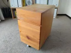 【ナナカマド様専用】無印良品 パイン材サイドキャビネット/デスクワゴン机裾引出しのサムネイル