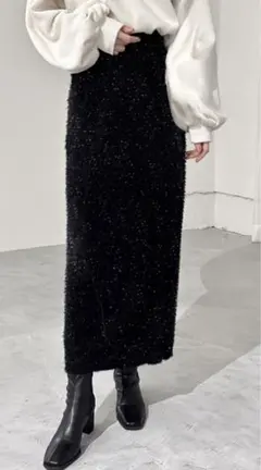 GRL ラメシャギーナロースカート ask06