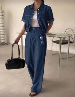 SHEIN DAZY レディース デニム 2ピース セットアップ 秋冬