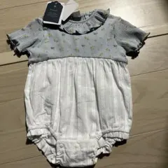 Cottoli 花柄 フリル ロンパース