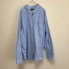 ギャップ ボーイフレンド 長袖シャツ XL 青 綿 カジュアル お出かけ 春のサムネイル