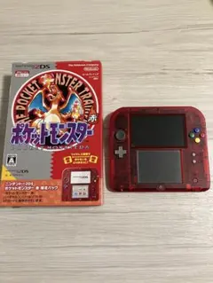 ニンテンドー2DS クリアレッド ポケットモンスター赤　限定品　レトロゲーム