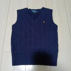 Polo Ralph Lauren ケーブルニットベスト 100cm ネイビー