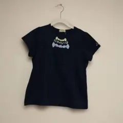 ファミリア f-dash シンプル ネイビー 半袖カットソー サイズ130