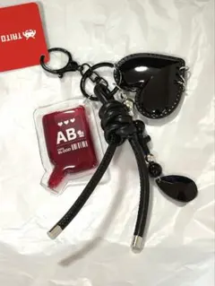 血液型　輸血パック　カラビナ付キーホルダー AB型　タイトー限定
