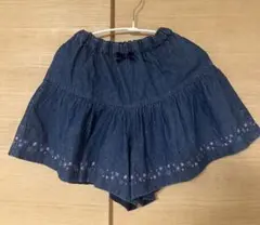 anyFAMの刺繍デニムキュロット140