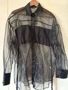 ZARA ザラ　シースルー　黒　ブラウス