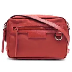 Longchamp ロンシャン ショルダーバッグ 赤系 チュニジア製 破けなし