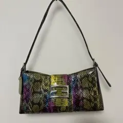 希少⭐️ GENUINE SNAKE SKIN ワンショルダーバッグ　パイソン革のサムネイル